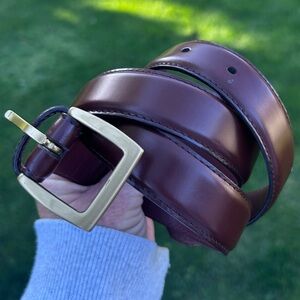 Vintage Coach Brown Leather Belt Brass Buckle | Size 36